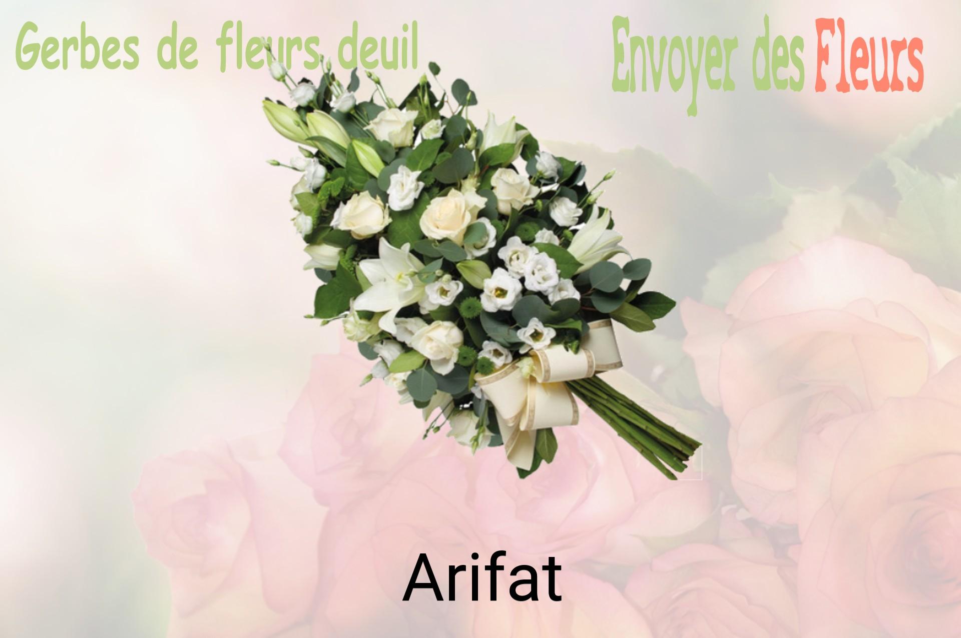 Gerbe de fleurs de deuil livrée à Arifat